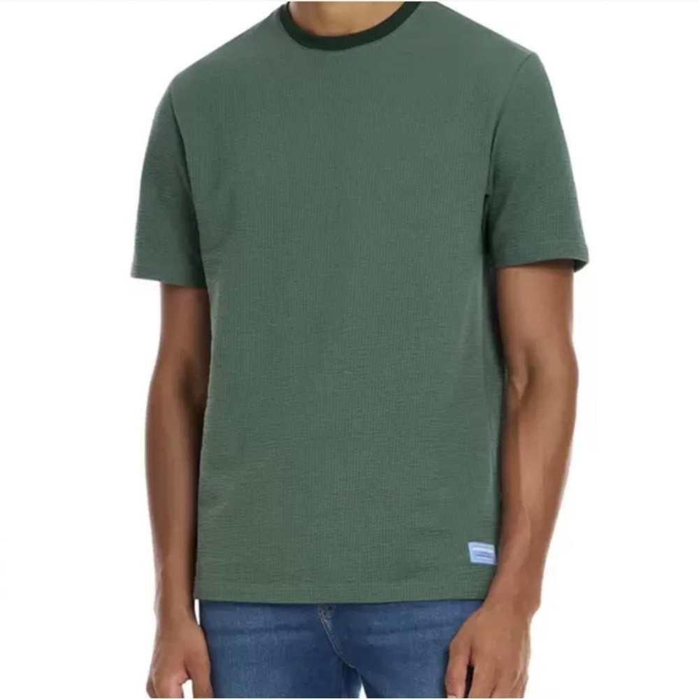 Scotch & Soda Green Texture Crew Neck Short Sleeve T Shirt Size XXL
